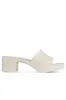 Gucci White Embossed Rubber Mule sold by Bessette