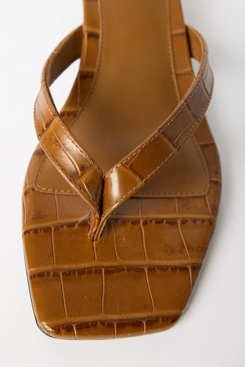 Toteme Croco-Embossed Heeled Flip Flops sold by Bessette product image thumbnail 3