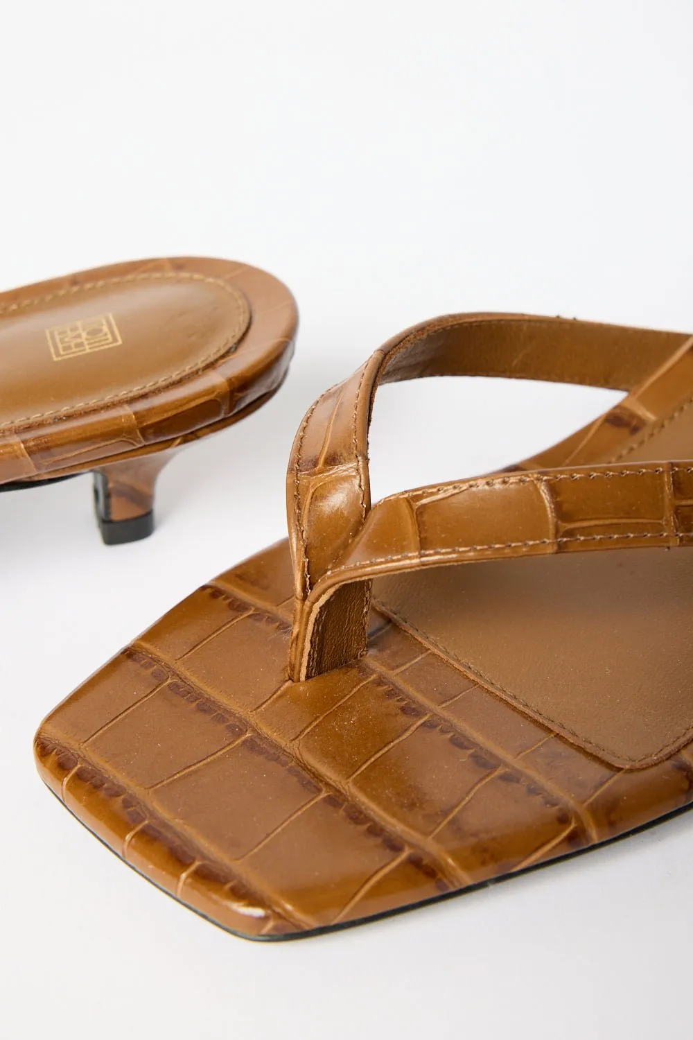 Toteme Croco-Embossed Heeled Flip Flops sold by Bessette product image thumbnail 2