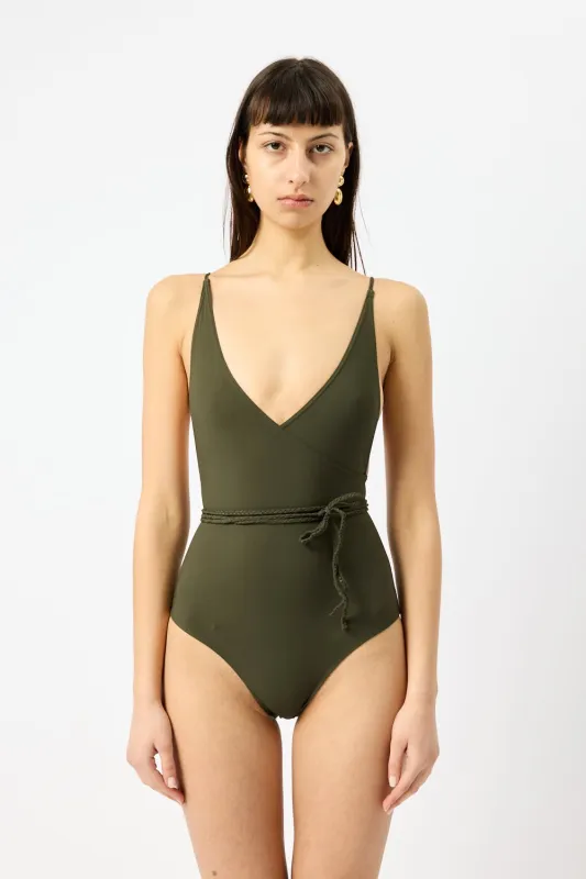 V-Neck Wrap Swimsuit sold by Bessette