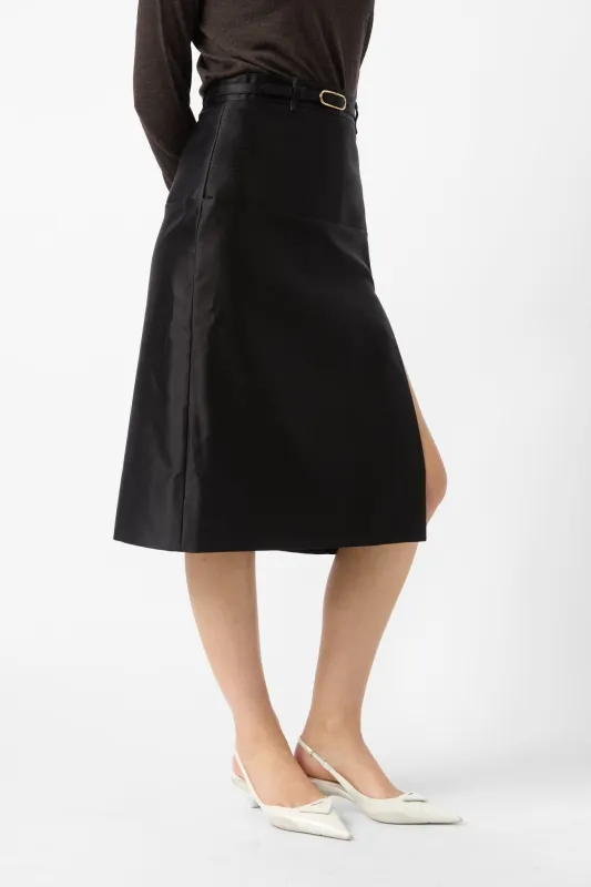 Gucci Satin Midi Skirt sold by Bessette
