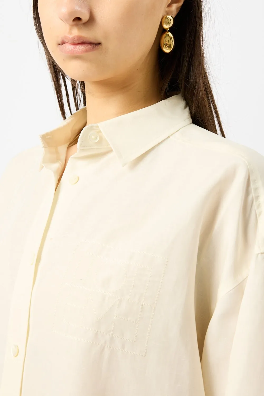 Toteme Long Lyocell Linen Shirt sold by Bessette product image thumbnail 2