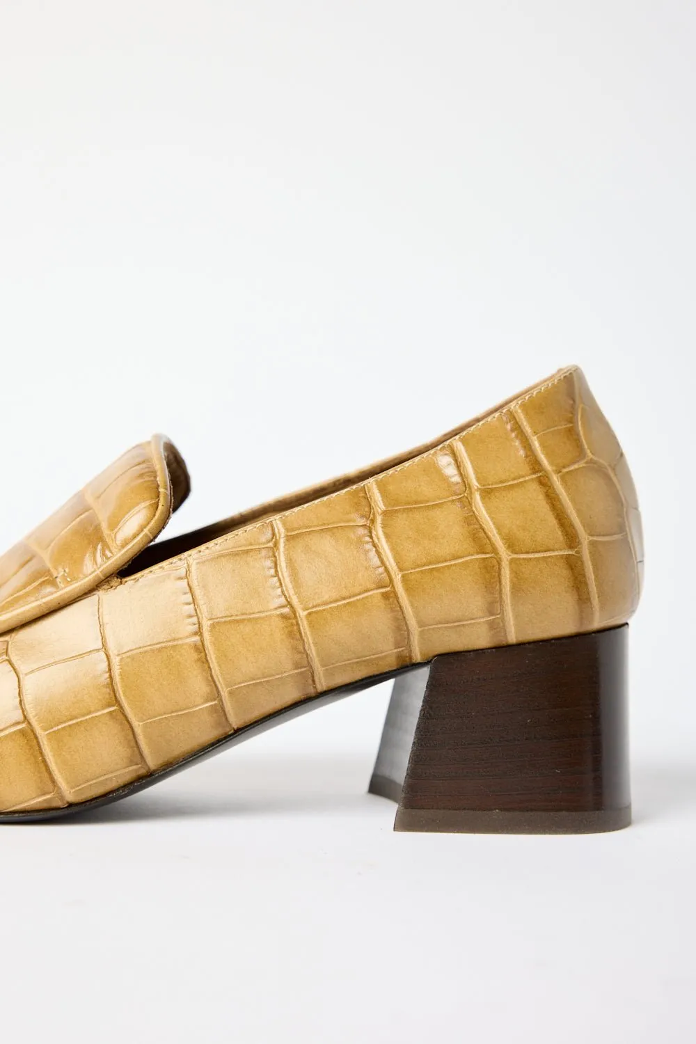 The Block-Heel Pump in Ocre sold by Bessette product image thumbnail 3