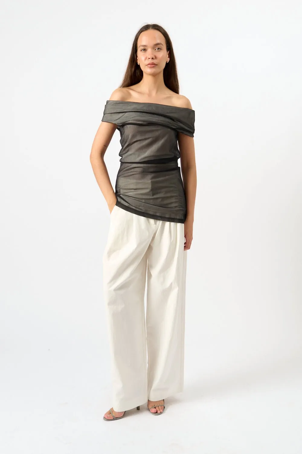 Allegra Top In Silk Nylon sold by Bessette