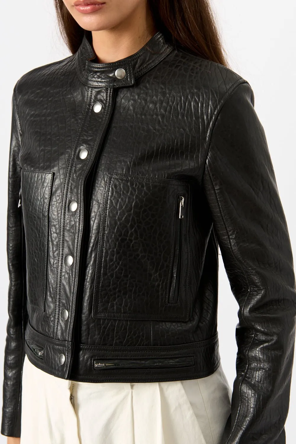 Alice Jacket In Textured Grainy Leather sold by Bessette product image thumbnail 2