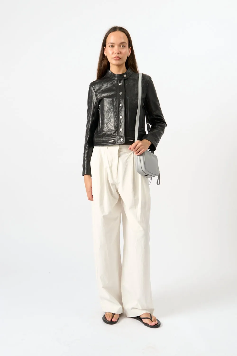 Alice Jacket In Textured Grainy Leather sold by Bessette product image thumbnail 3