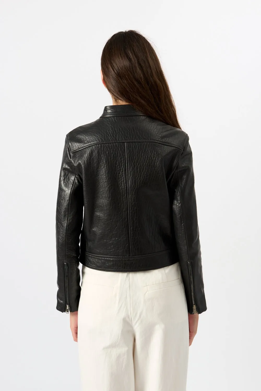Alice Jacket In Textured Grainy Leather sold by Bessette product image thumbnail 4
