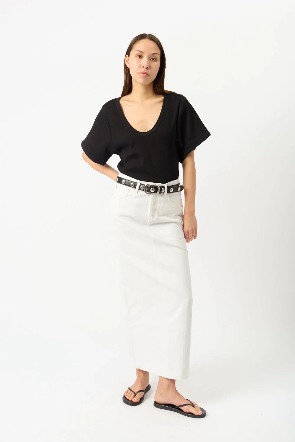 Denim Column Skirt sold by Bessette product image thumbnail 3