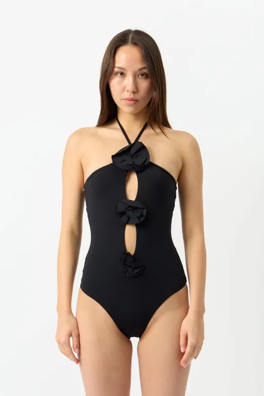 Fiora One-Piece Swimsuit Black sold by Bessette