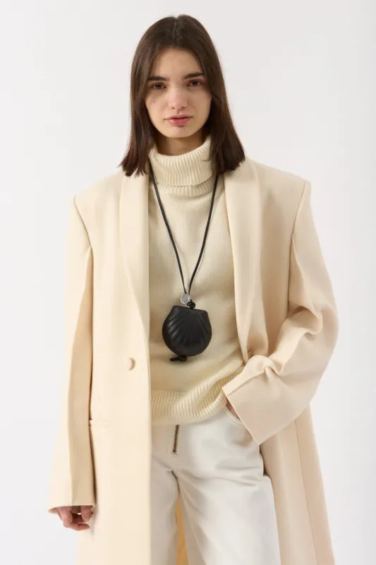 Jil Sander Black Leather Coin Purse sold by Bessette