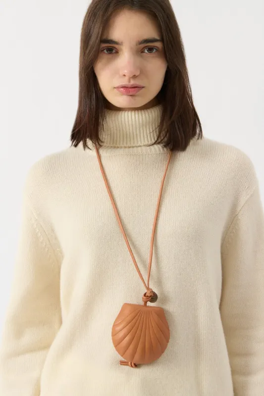 Jil Sander Tan Leather Coin Purse made by Jil Sander