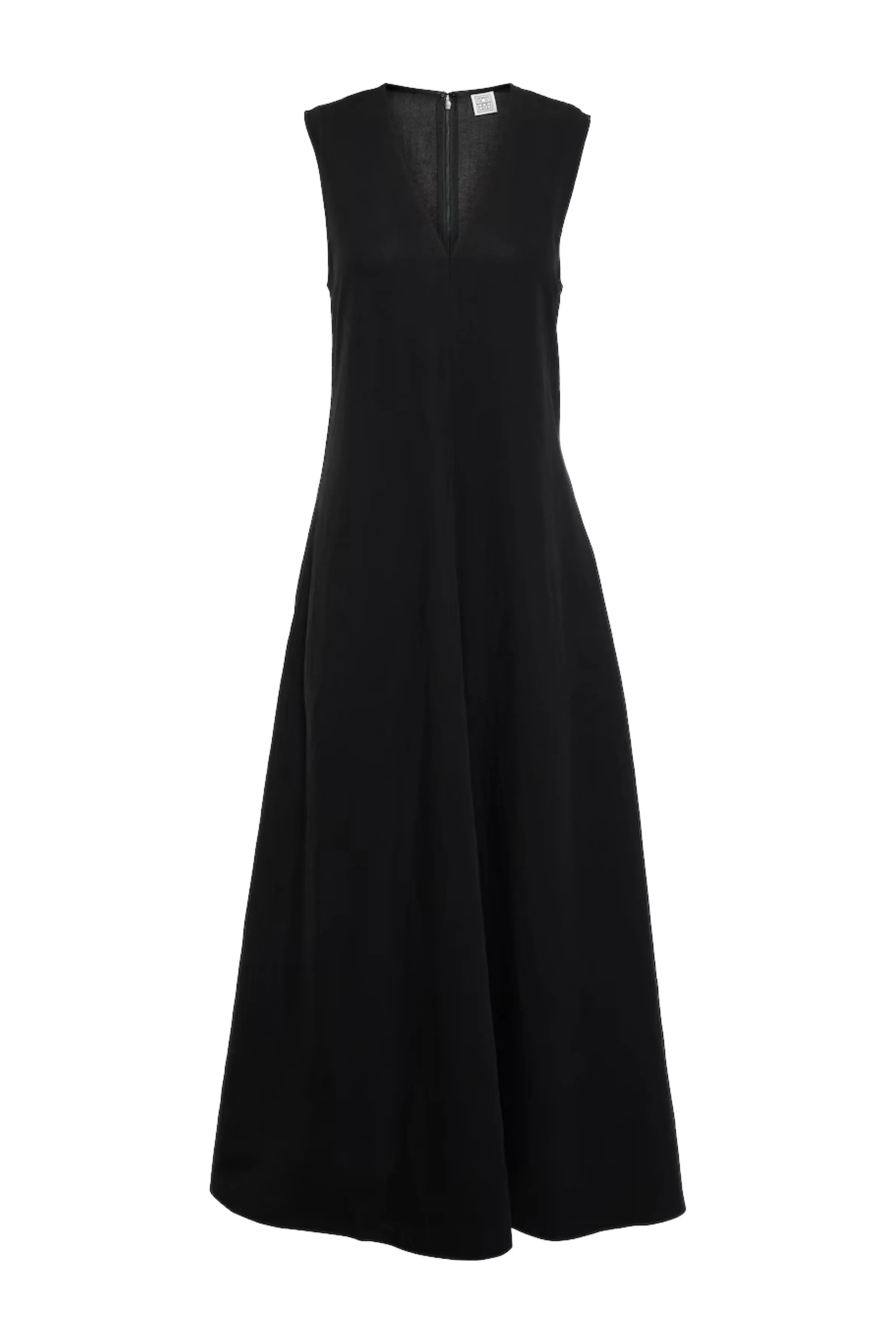 Black Fluid V-Neck Dress sold by Bessette