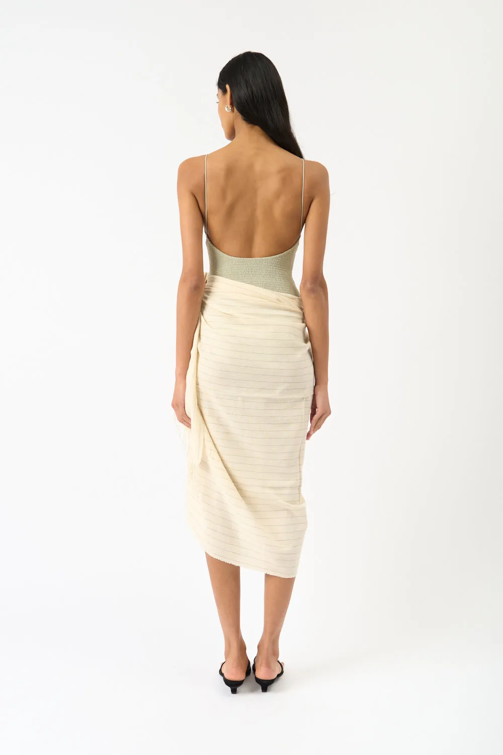 Pinstriped Cotton Sarong sold by Bessette product image thumbnail 4