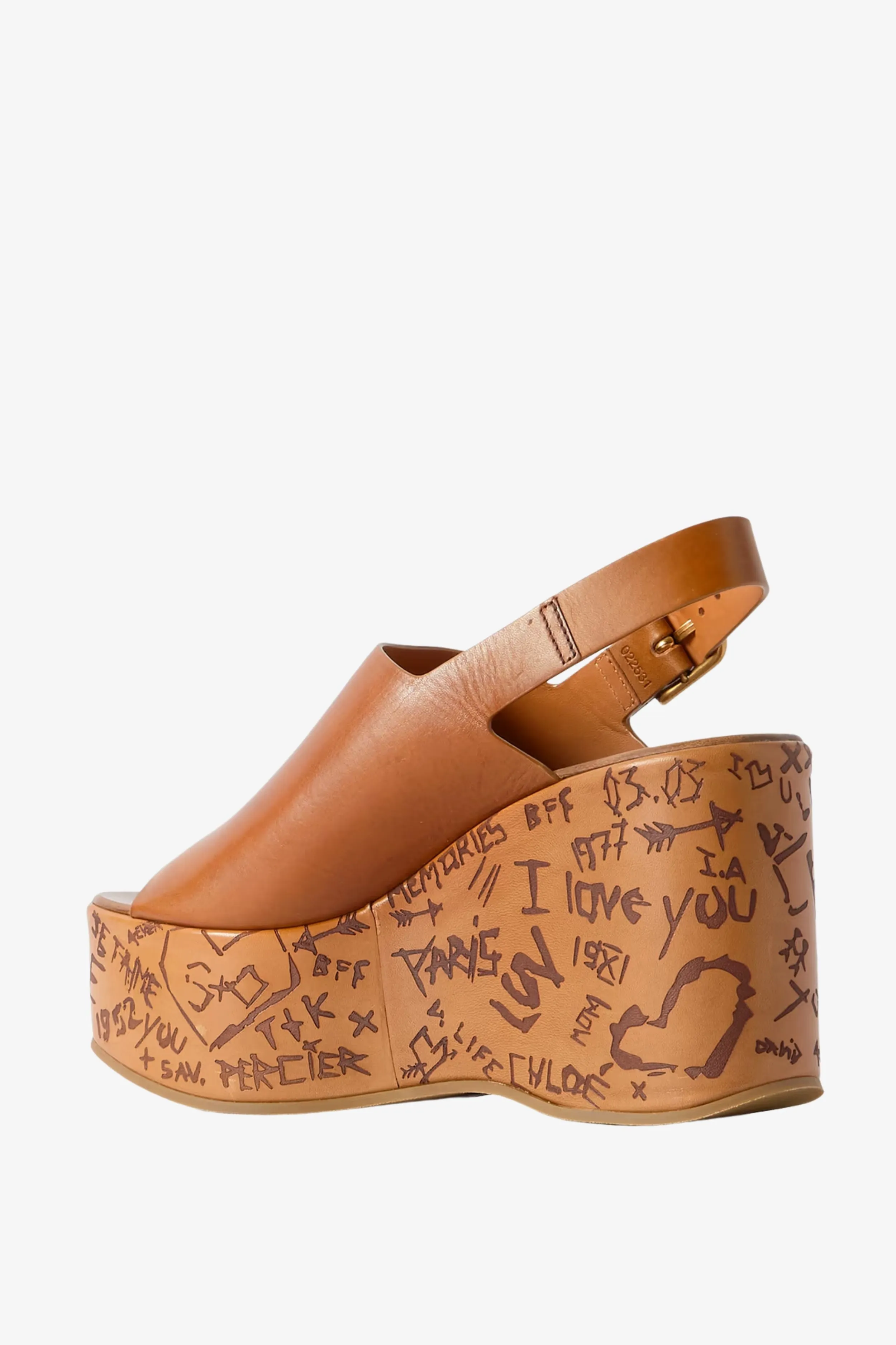 Chloé Maxime Leather Wedge Sandals sold by Bessette product image thumbnail 2