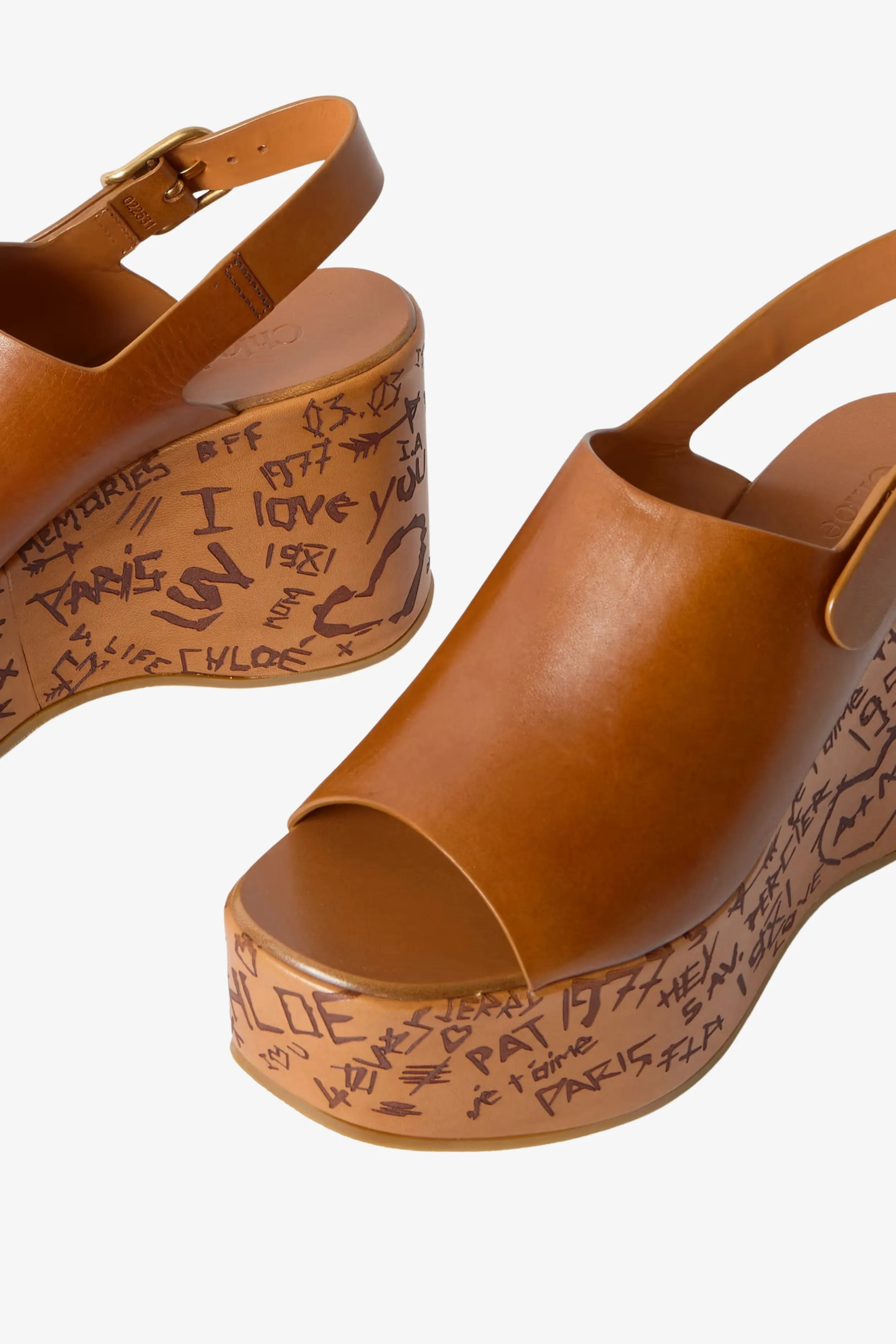 Chloé Maxime Leather Wedge Sandals sold by Bessette product image thumbnail 3
