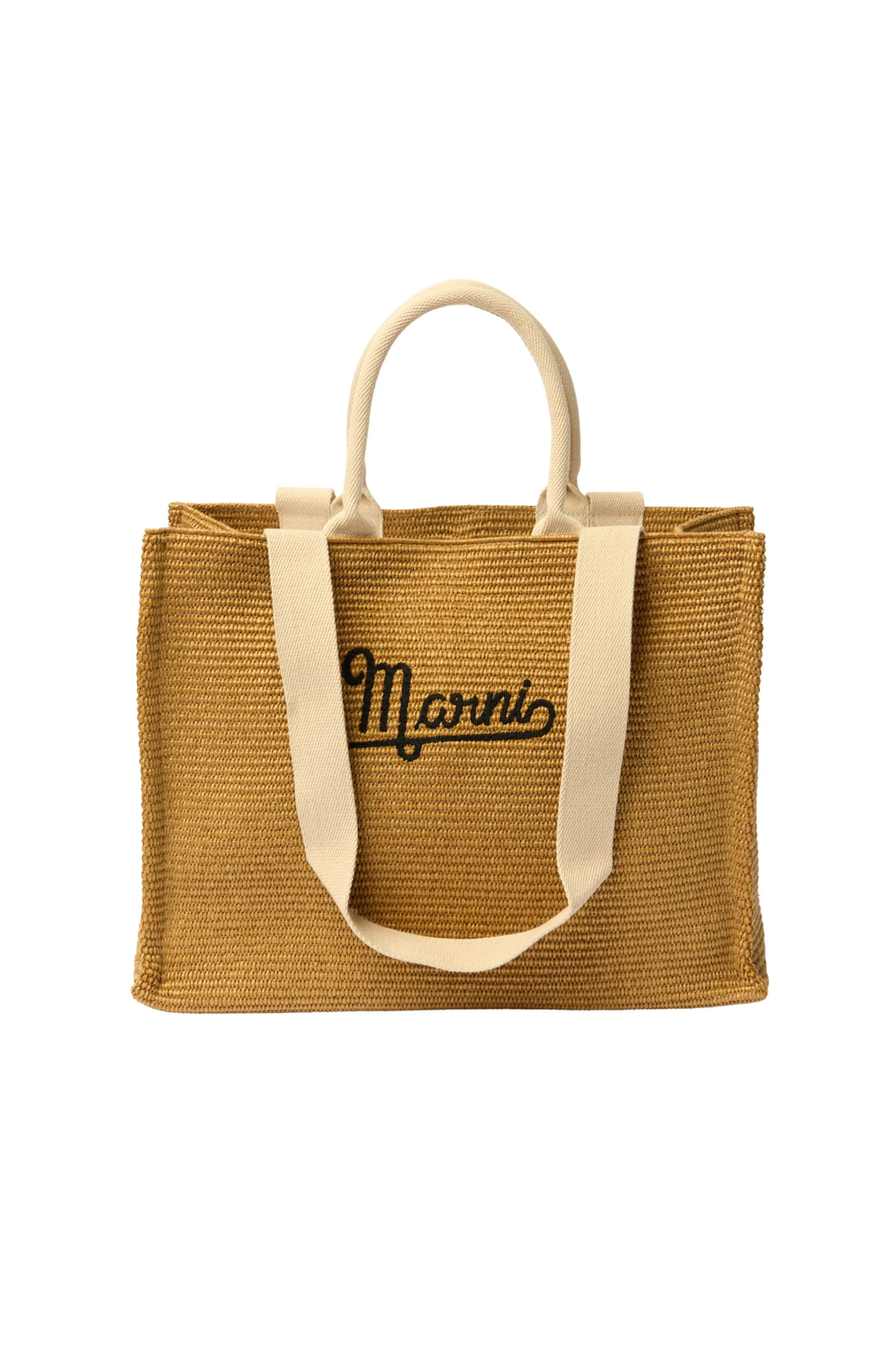 Marni Raffia Logo Tote sold by Bessette