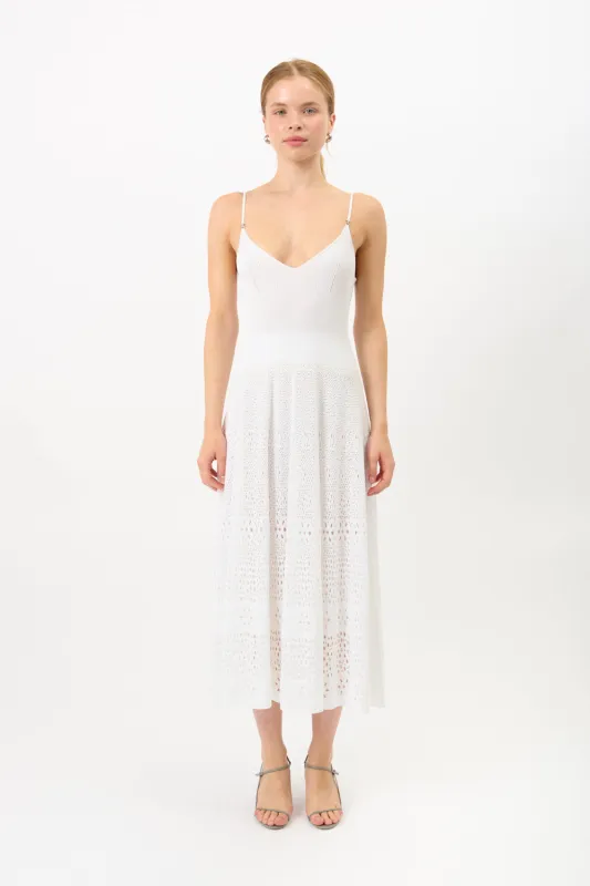 Chanel Embroideries Anglaise Midi Dress sold by Bessette
