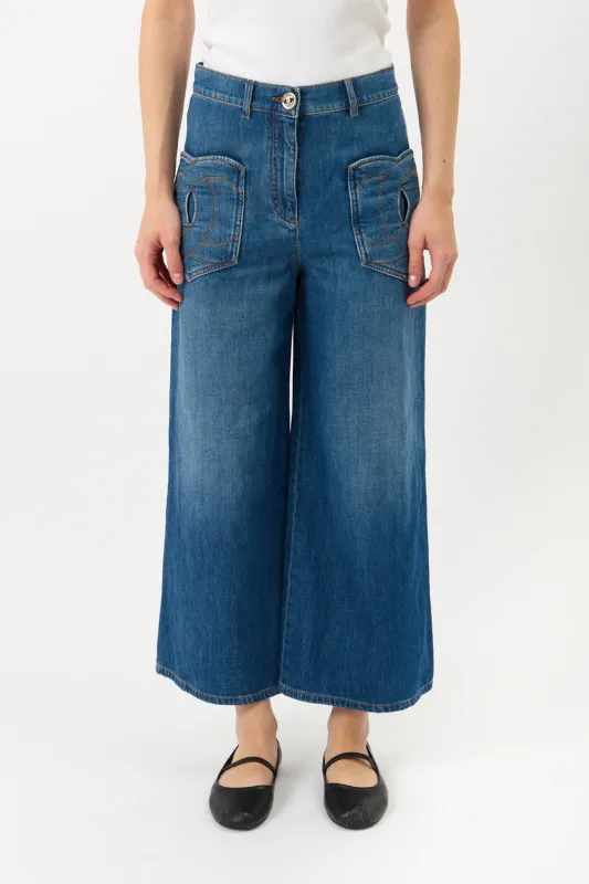Chanel Heart Pocket Denim Jeans sold by Bessette