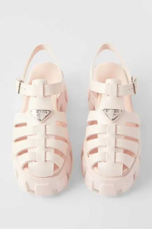 Prada Monolith-Sole Caged Sandals sold by Bessette