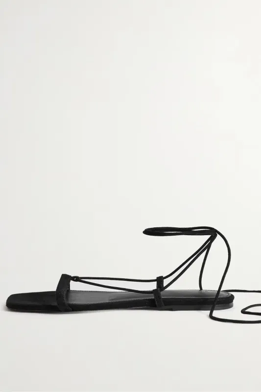 Toteme The Suede Tie Sandal sold by Bessette