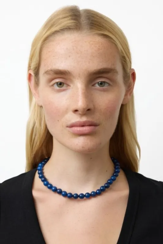 Lié Studio The Mary Necklace Blue Jade sold by Bessette