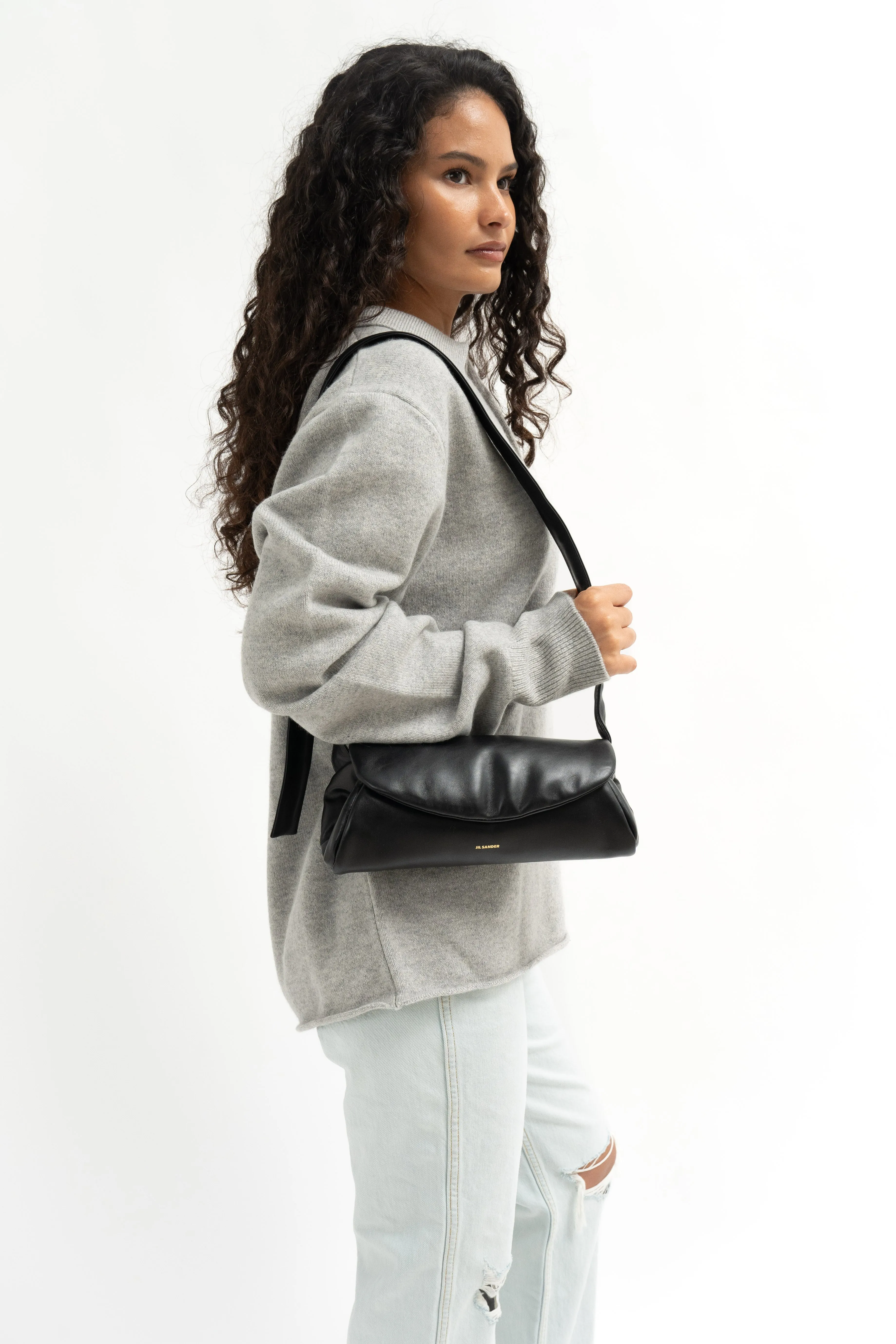 Jil Sander Small Cannolo Padded Leather Shoulder Bag sold by Bessette product image thumbnail 3