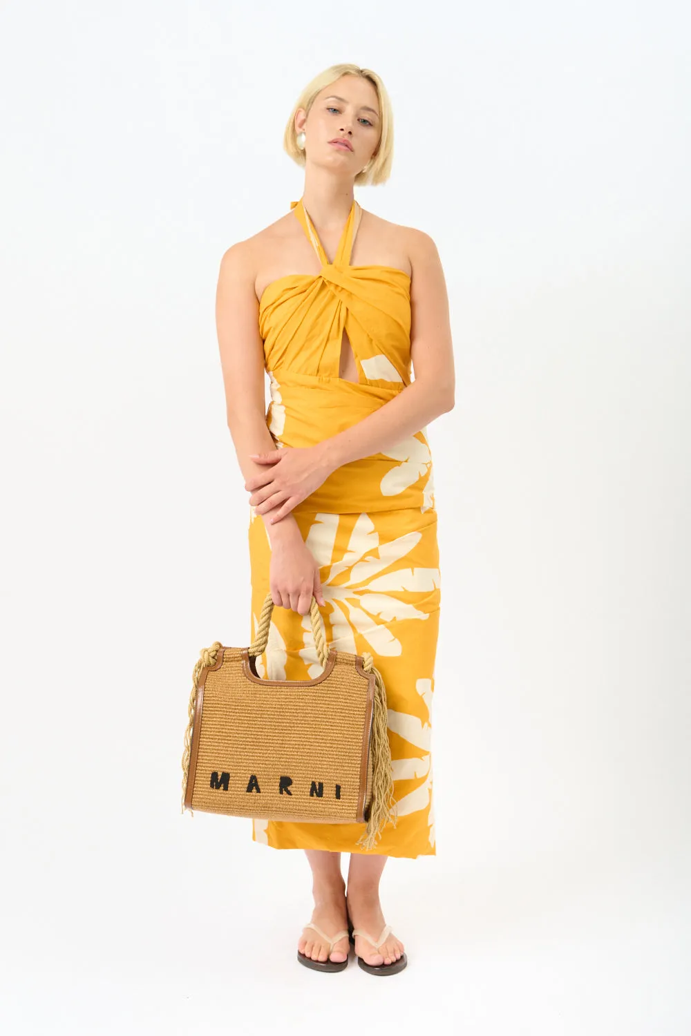 Chiricahua Printed Halter Twist-Front Maxi Dress sold by Bessette product image thumbnail 4