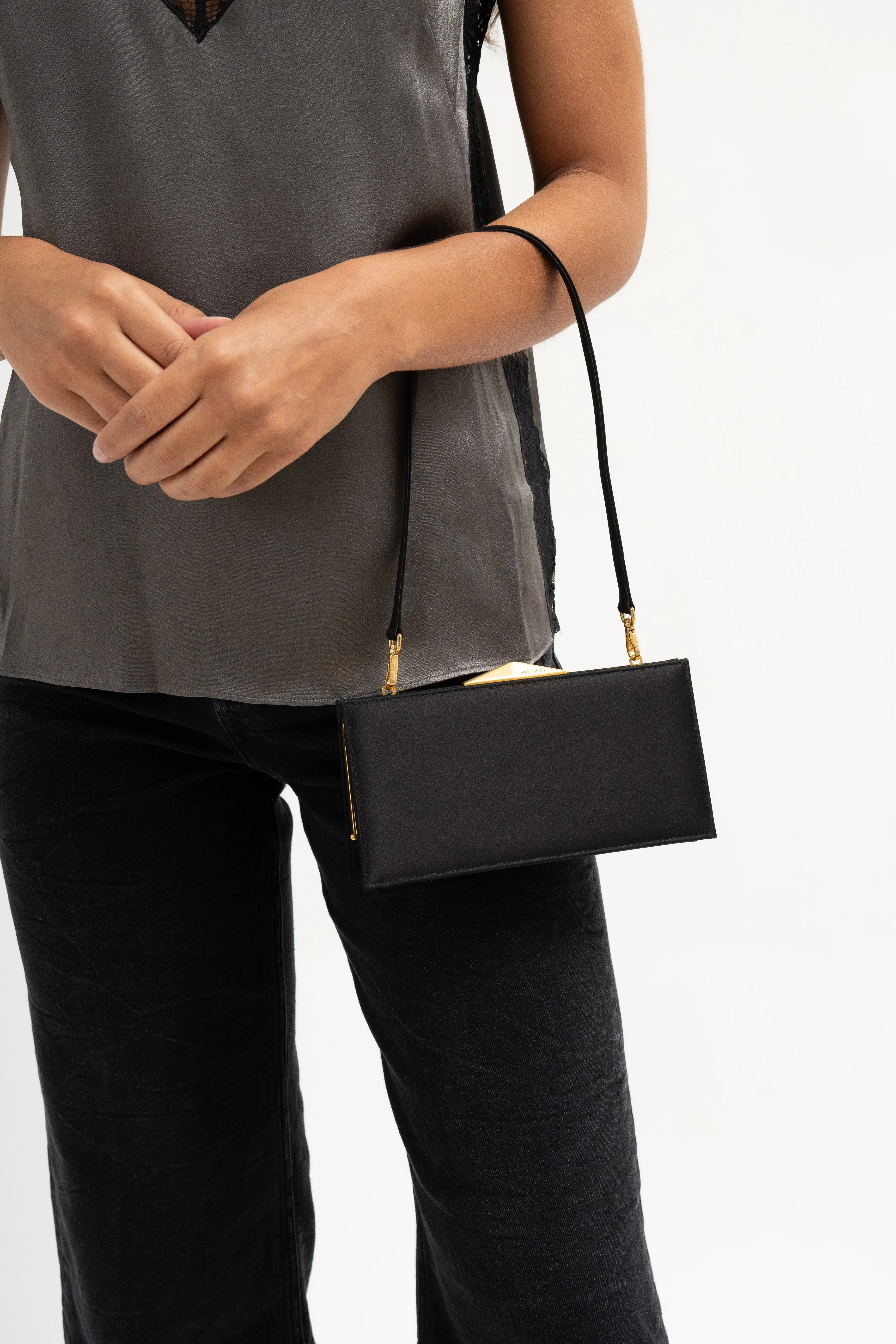 Diamond Satin Cocktail Clutch sold by Bessette product image thumbnail 4