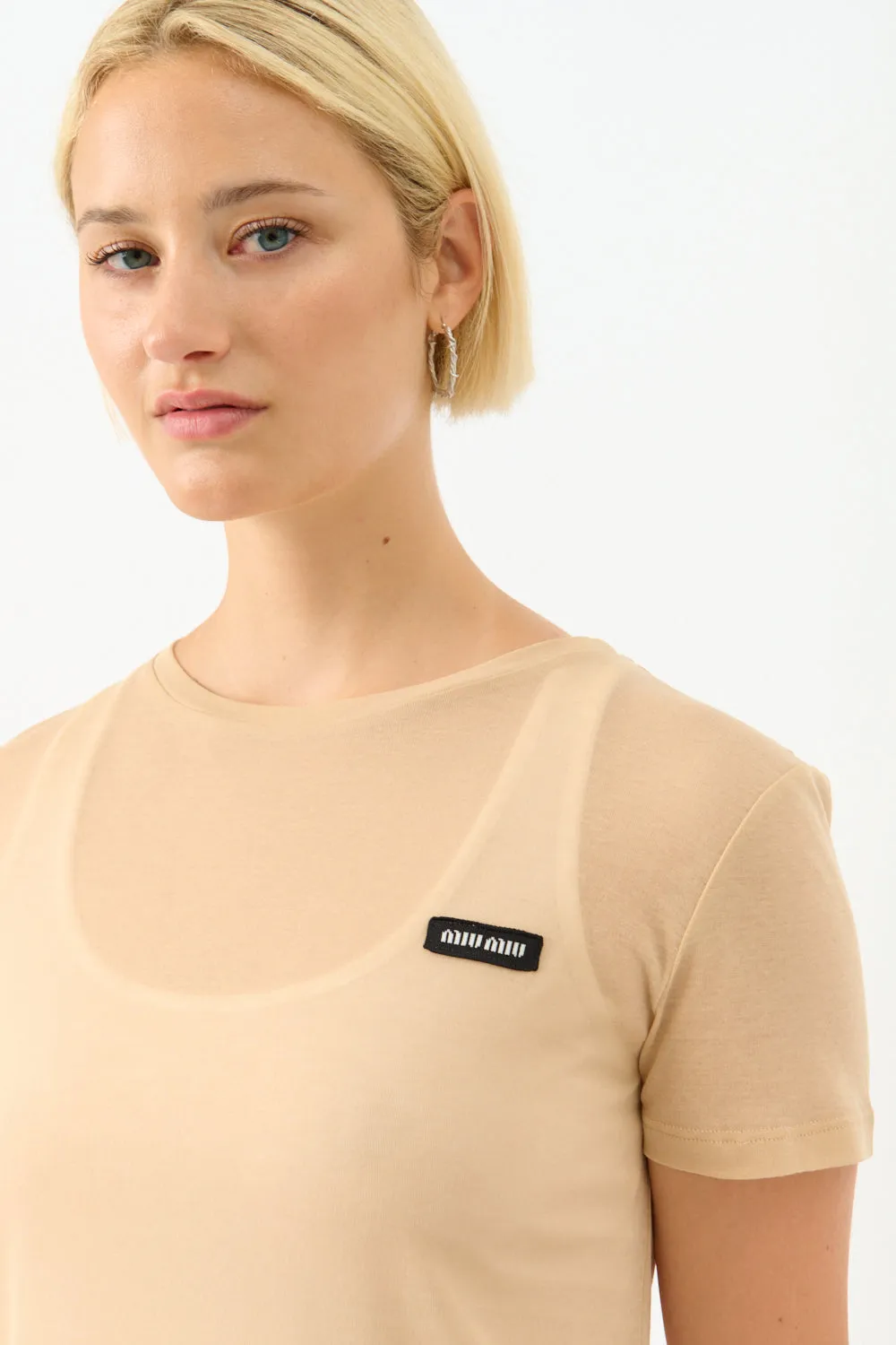 Miu Miu Jersey Logo T-Shirt sold by Bessette product image thumbnail 3