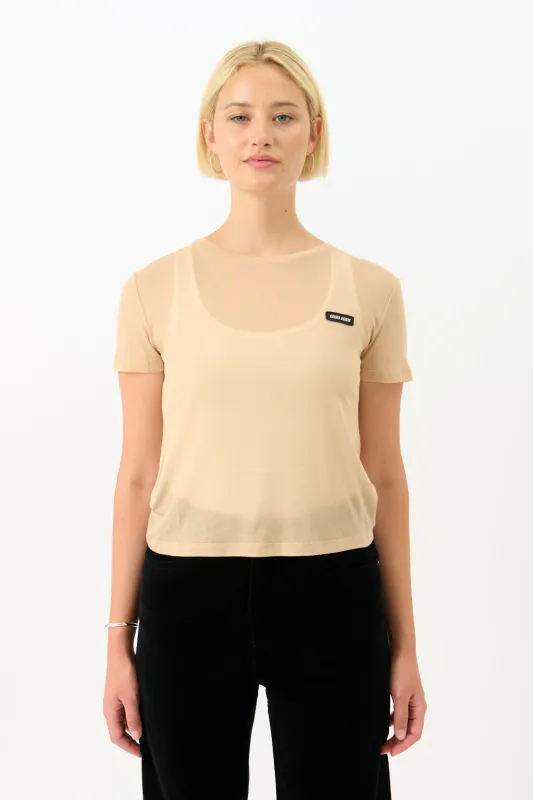 Miu Miu Jersey Logo T-Shirt made by Miu Miu