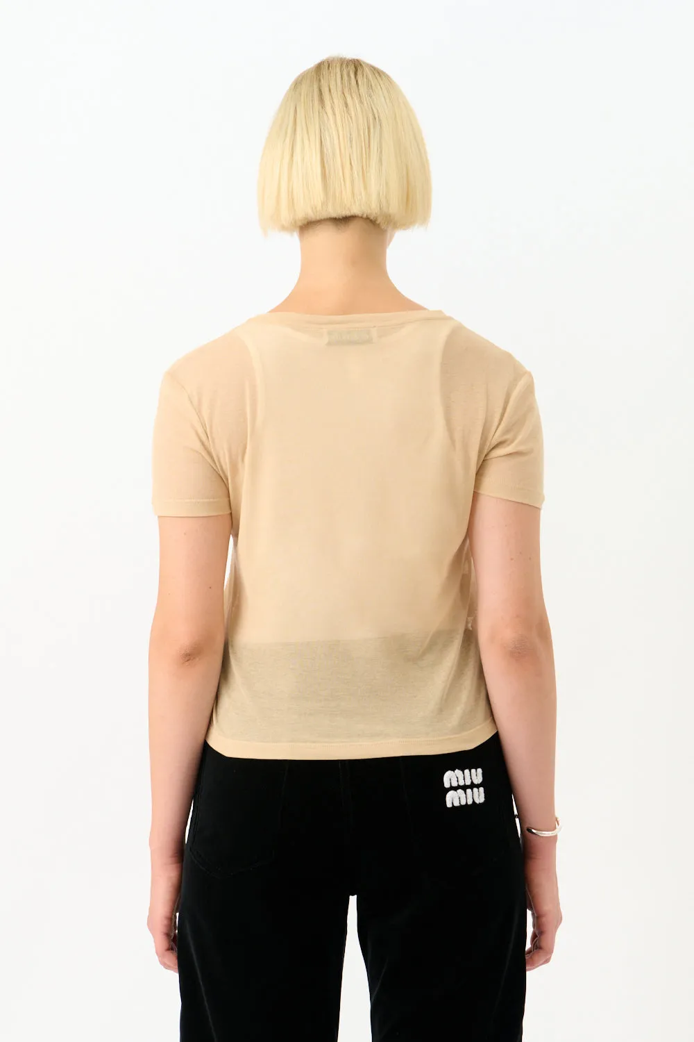 Miu Miu Jersey Logo T-Shirt sold by Bessette product image thumbnail 4