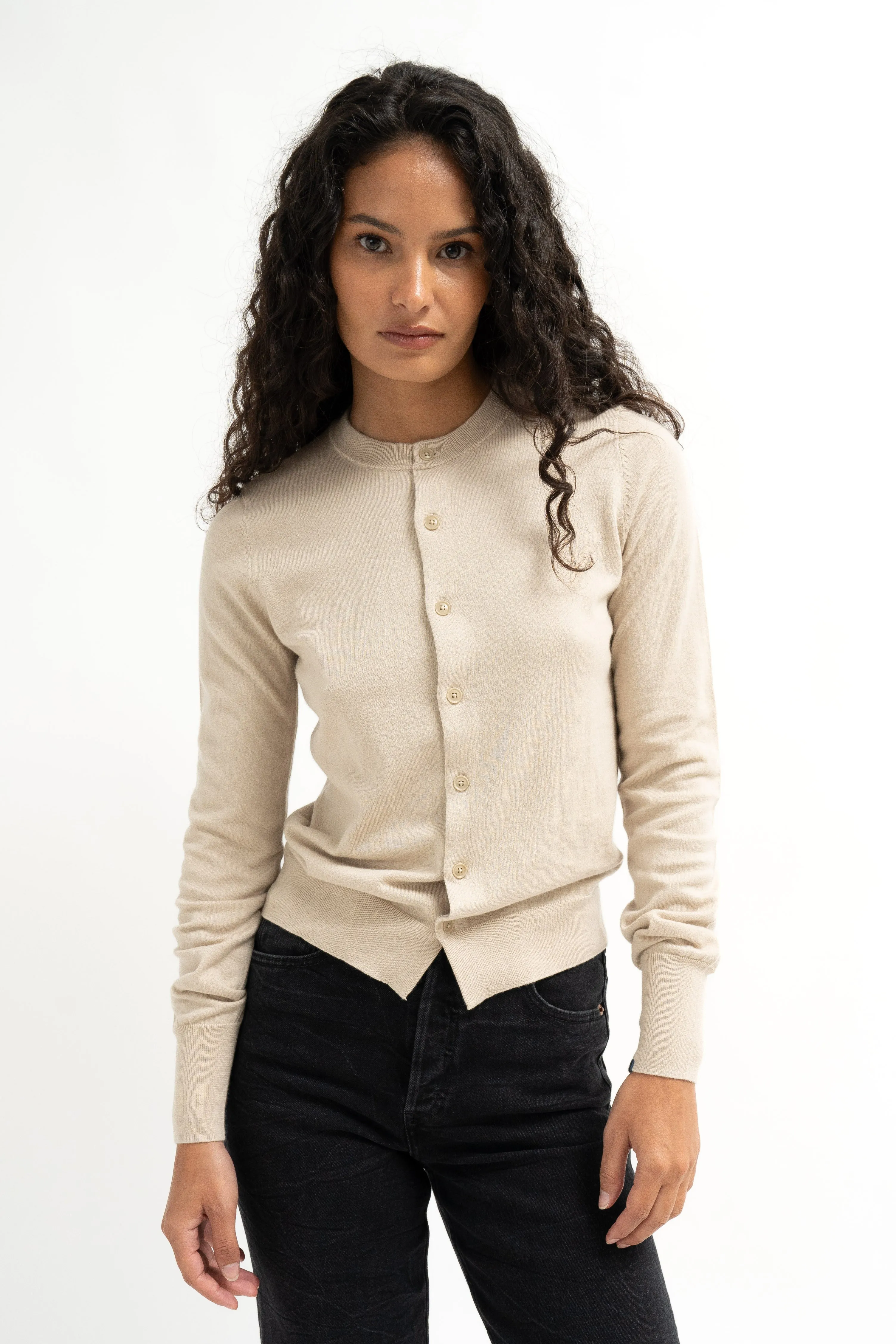 Extreme Cashmere Little Bit Cotton and Cashmere Cardigan sold by Bessette