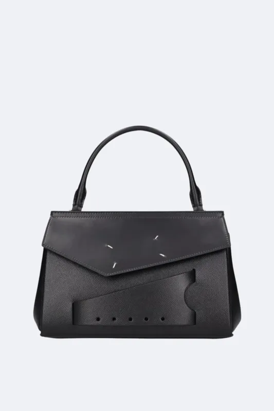 Small Snatched Leather Top Handle Bag sold by Bessette