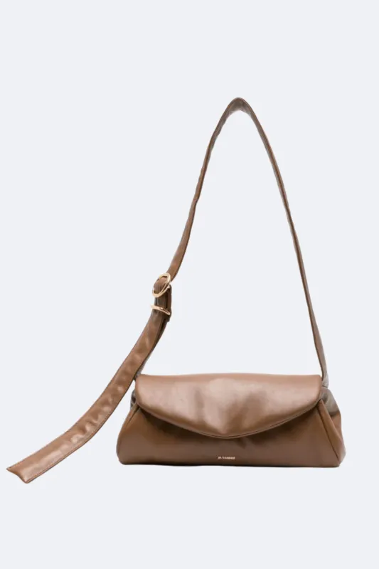 Jil Sander Cinnamon Small Cannolo Padded Leather Shoulder Bag made by Jil Sander
