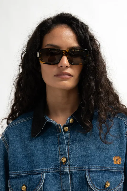 Victoria Beckham Chain Rectangular Sunglasses sold by Bessette