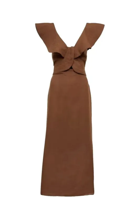 Johanna Ortiz Kilimanjaro Midi Dress sold by Bessette