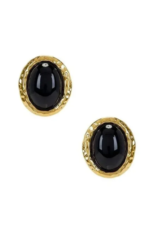 Beverly Black Earring sold by Bessette