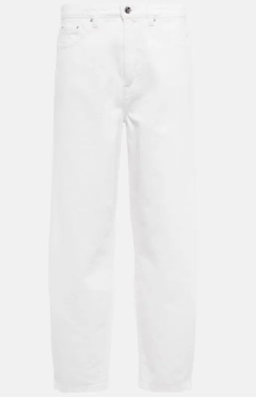 Toteme White Barrel Leg Denim Jean sold by Bessette