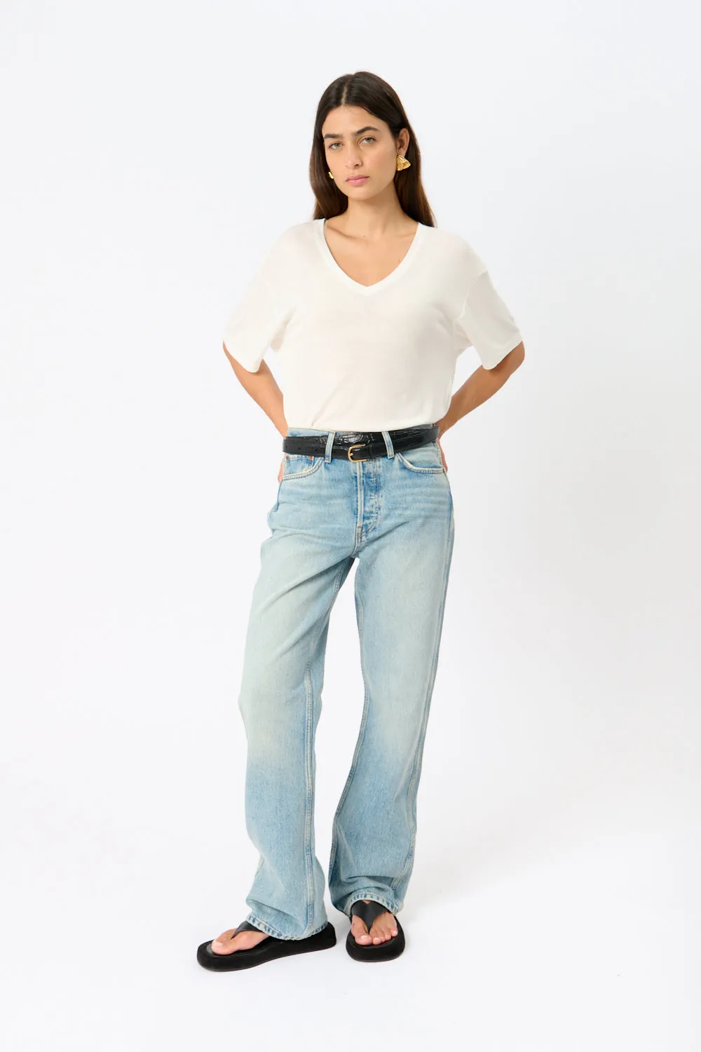 90's High Rise Loose Jeans Blue sold by Bessette product image thumbnail 2