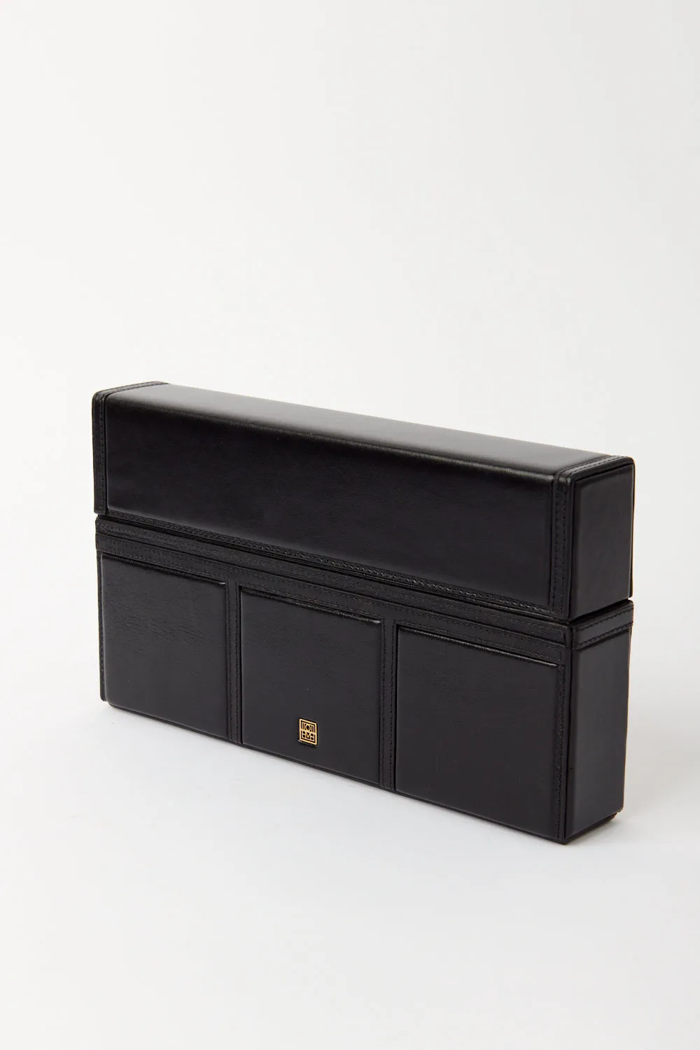 Black Leather T-Flap Clutch sold by Bessette product image thumbnail 3