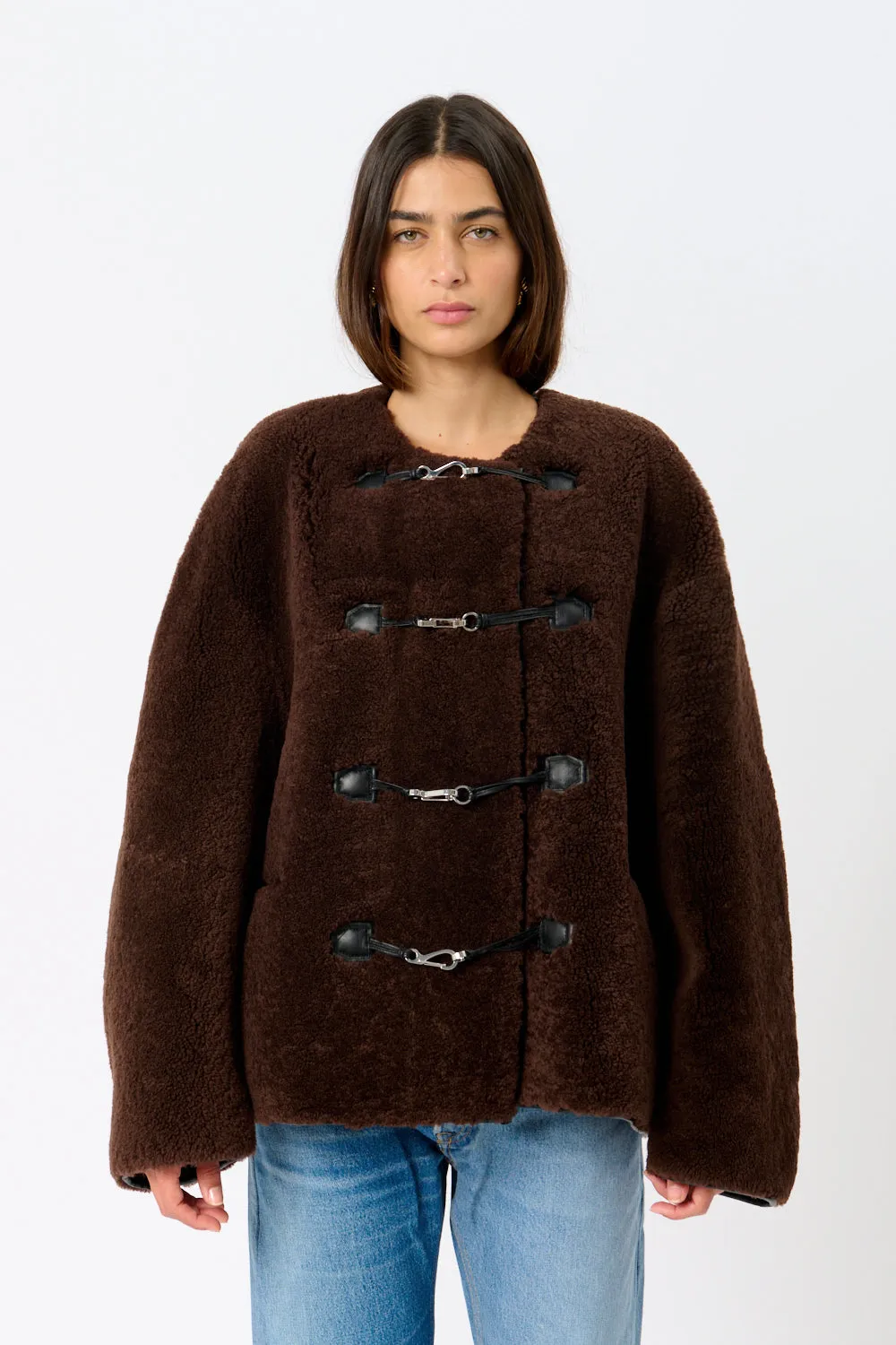 Toteme Teddy Shearing Clasp Jacket sold by Bessette