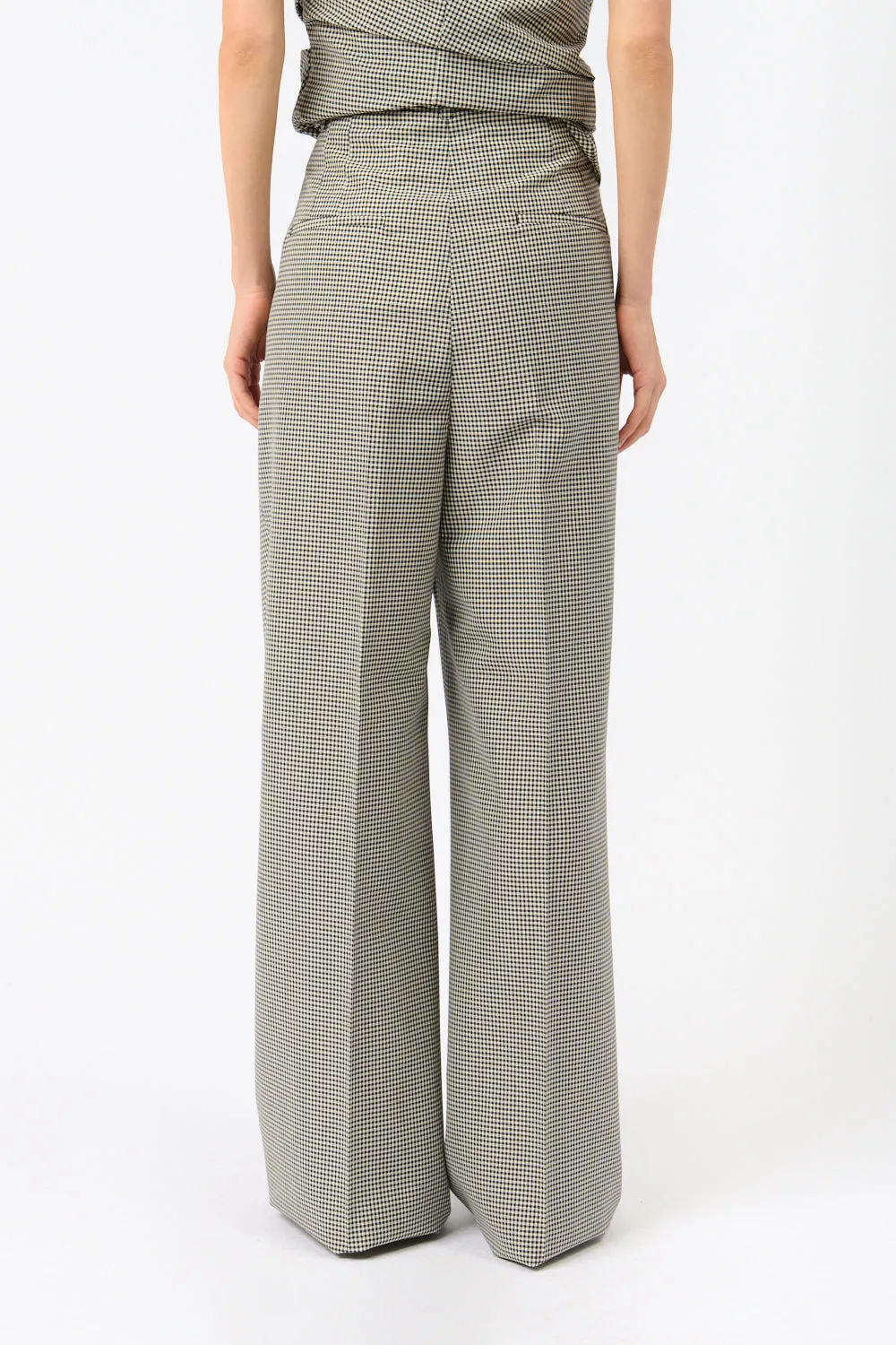 High-Waist Mini Check Trousers sold by Bessette product image thumbnail 4