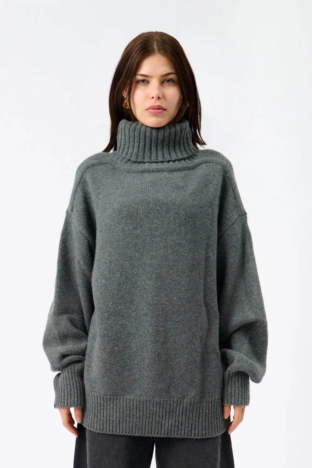 Grey Oversize Xtra Cashmere Sweater sold by Bessette