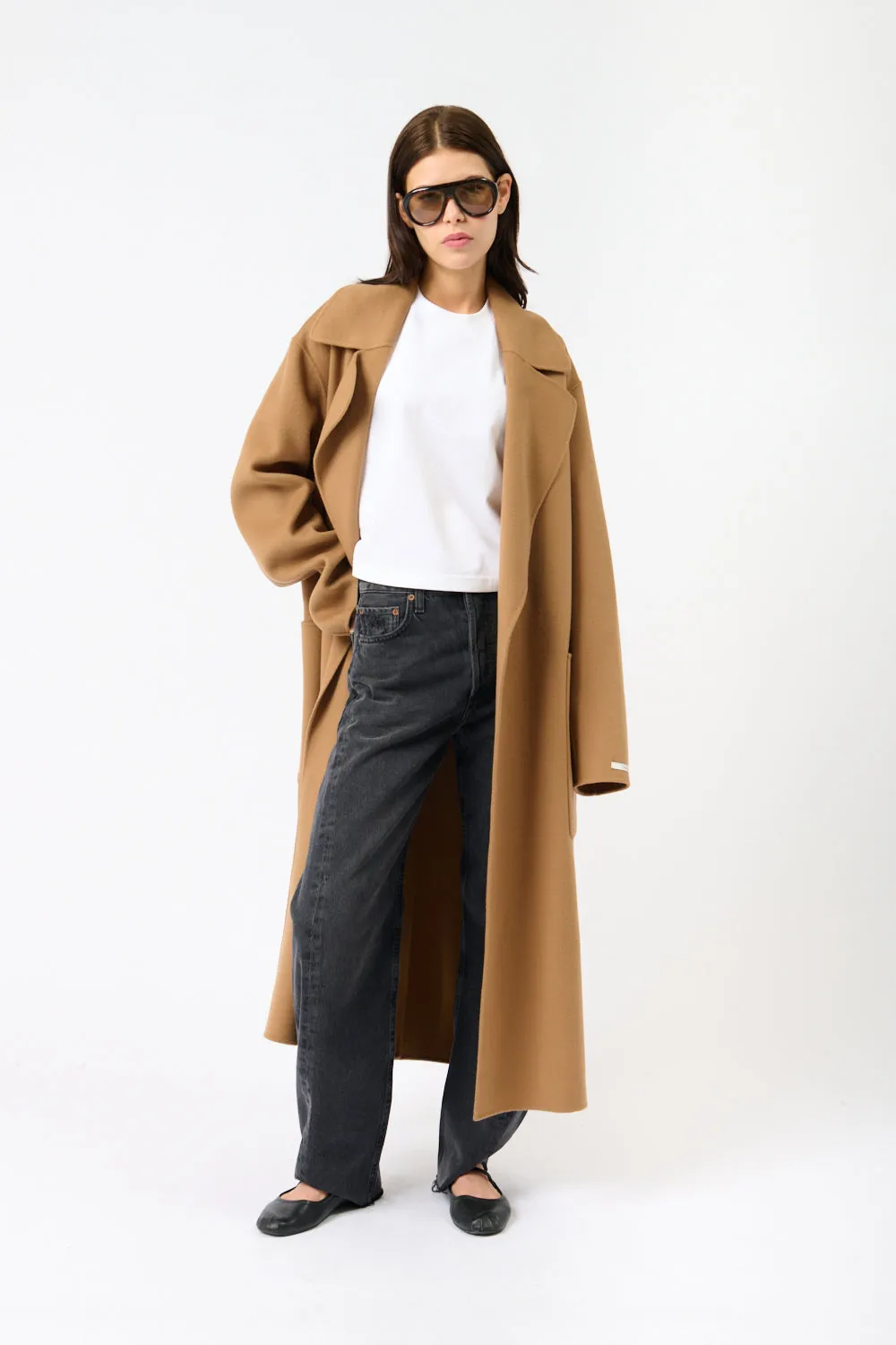 Camel Veleno Belted Wool Coat sold by Bessette product image thumbnail 2