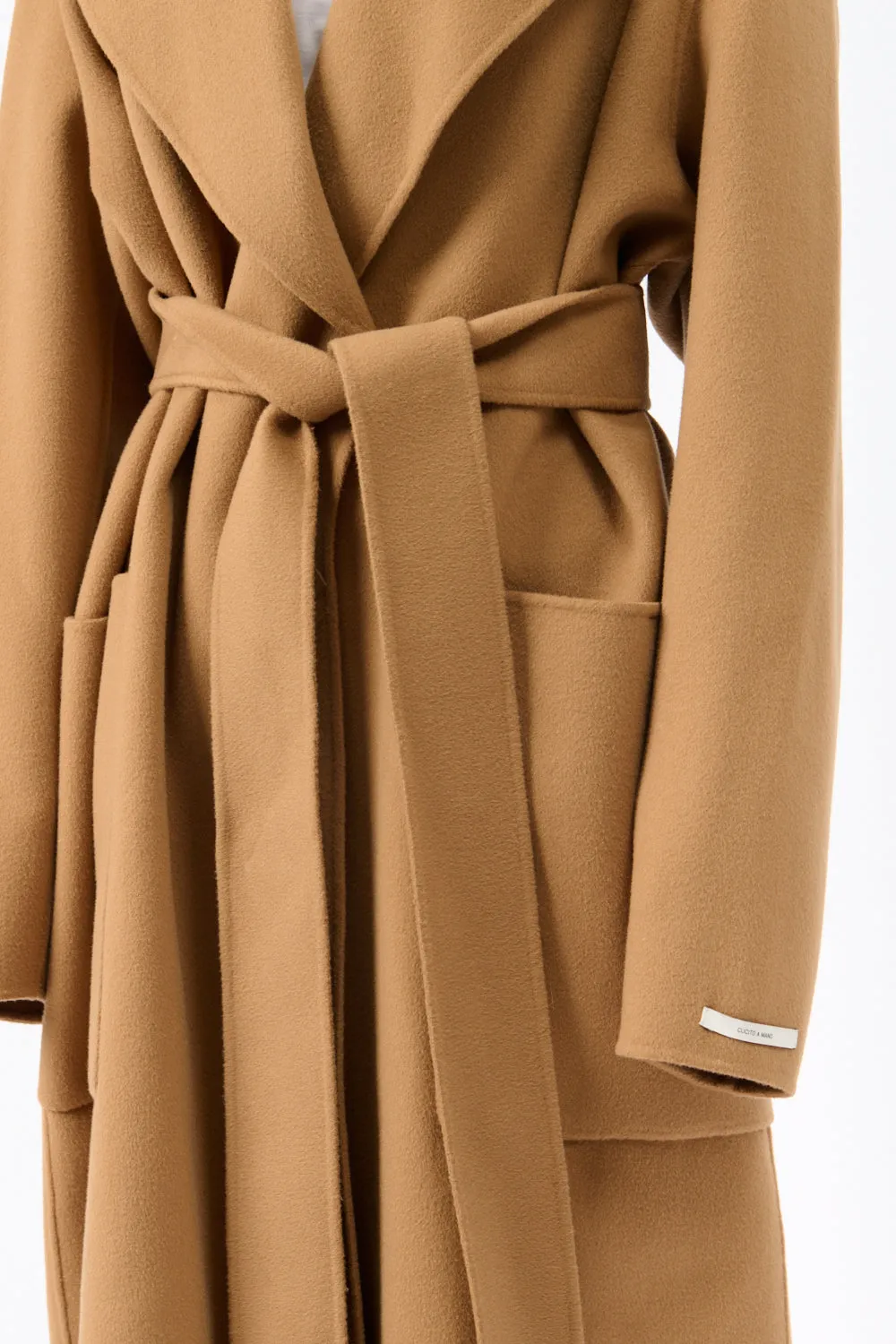Camel Veleno Belted Wool Coat sold by Bessette product image thumbnail 3