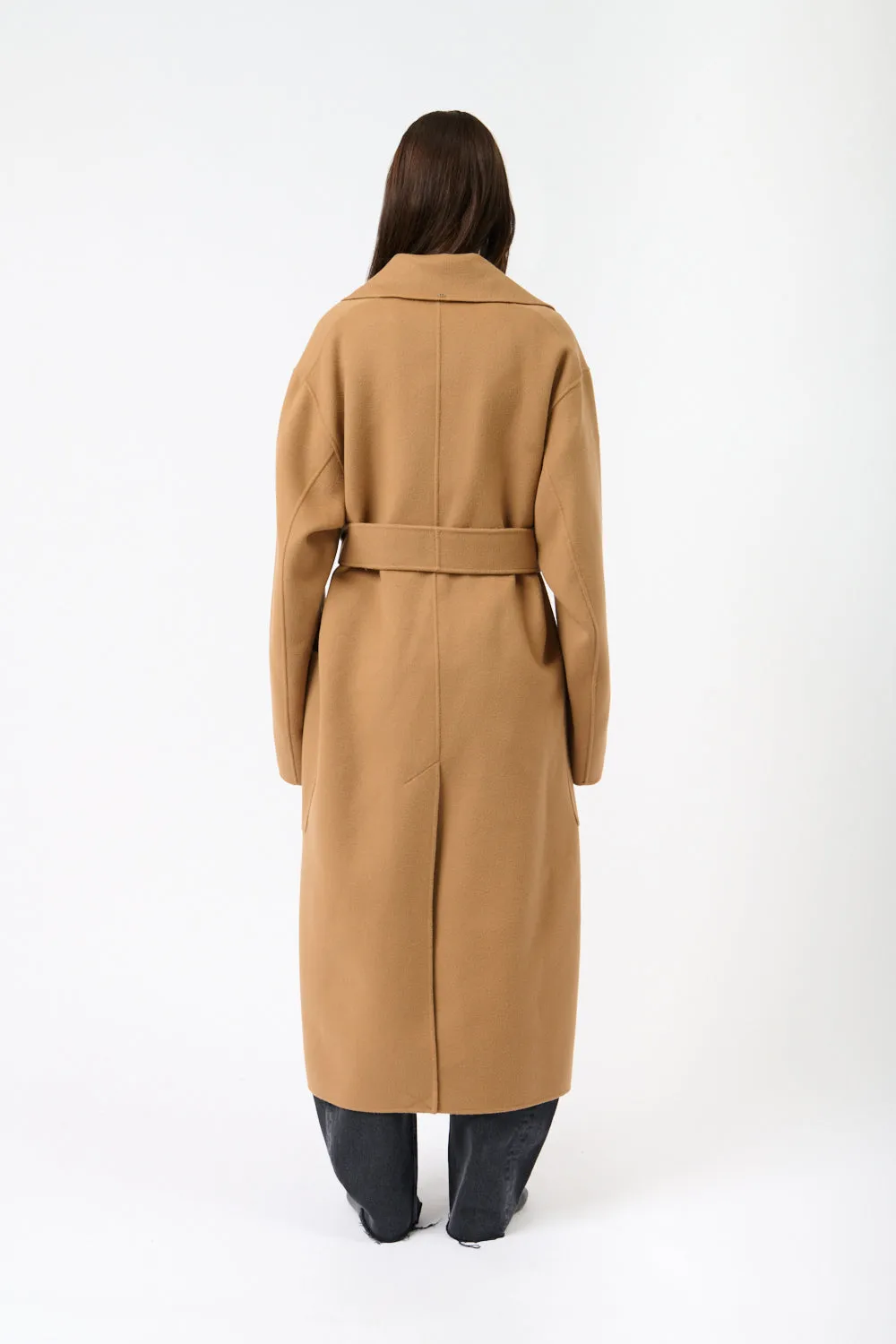 Camel Veleno Belted Wool Coat sold by Bessette product image thumbnail 4