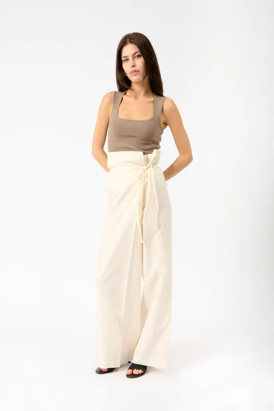 Sculptural Cotton Blend Trousers sold by Bessette