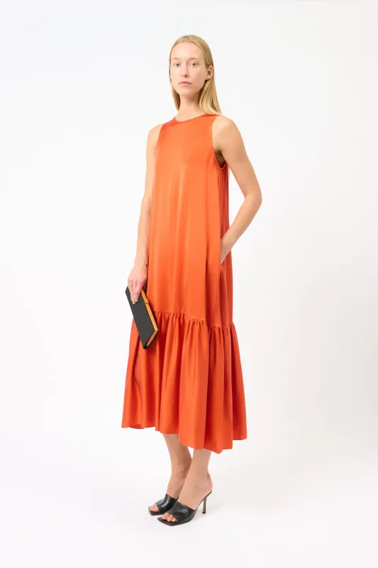 Rhea Silk Charmeuse Midi Dress sold by Bessette