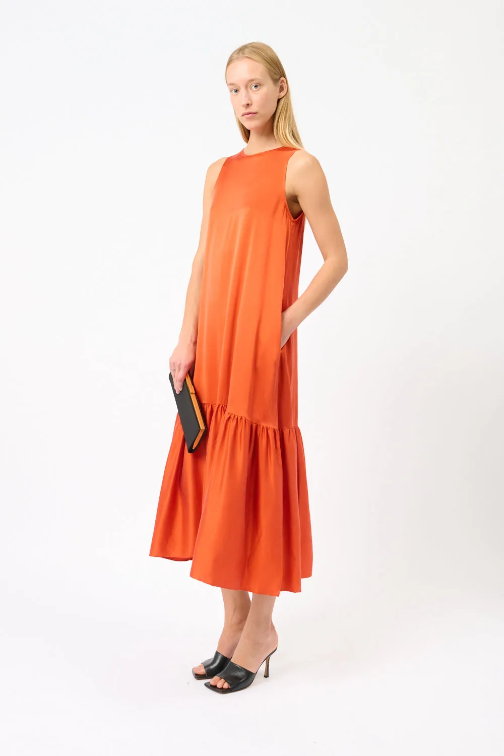 Rhea Silk Charmeuse Midi Dress sold by Bessette product image thumbnail 5