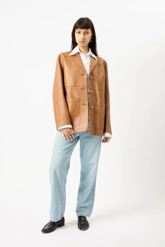 Clean Leather Blazer made by Toteme